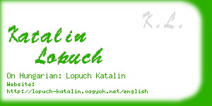 katalin lopuch business card